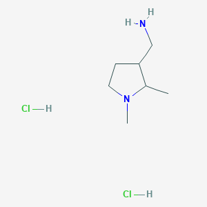 molecular formula C7H18Cl2N2 B11820374 (1,2-Dimethylpyrrolidin-3-yl)methanamine dihydrochloride 