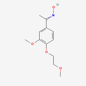 molecular formula C12H17NO4 B11820382 N-[1-[3-methoxy-4-(2-methoxyethoxy)phenyl]ethylidene]hydroxylamine 