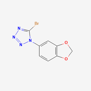molecular formula C8H5BrN4O2 B1182042 1-(1,3-benzodioxol-5-yl)-5-bromo-1H-tetraazole 
