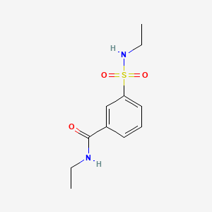 molecular formula C11H16N2O3S B1182043 N-ethyl-3-[(ethylamino)sulfonyl]benzamide 