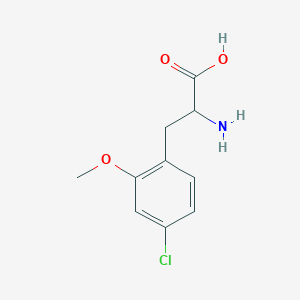 molecular formula C10H12ClNO3 B11820440 2-Amino-3-(4-chloro-2-methoxyphenyl)propanoic acid 