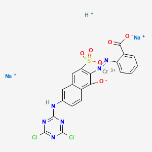 disodium;chromium(3+);2-[[6-[(4,6-dichloro-1,3,5-triazin-2-yl)amino]-1-oxido-3-sulfonatonaphthalen-2-yl]diazenyl]benzoate;hydron