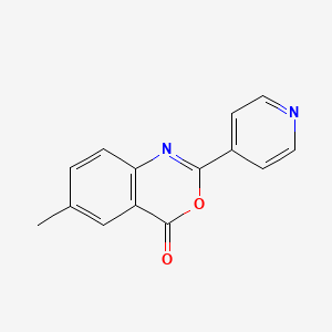 6-methyl-2-(4-pyridinyl)-4H-3,1-benzoxazin-4-one