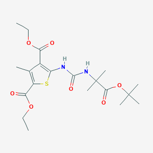 Diethyl 5-(3-(1-(tert-butoxy)-2-methyl-1-oxopropan-2-yl)ureido)-3-methylthiophene-2,4-dicarboxylate