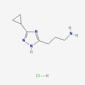 1H-1,2,4-Triazole-3-propanamine, 5-cyclopropyl-, hydrochloride