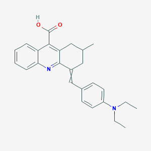 4-{[4-(Diethylamino)phenyl]methylidene}-2-methyl-1,2,3,4-tetrahydroacridine-9-carboxylic acid