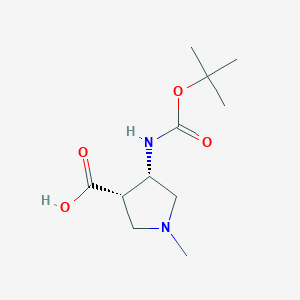 (3S,4S)-4-((tert-Butoxycarbonyl)amino)-1-methylpyrrolidine-3-carboxylic acid