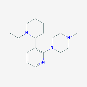 molecular formula C17H28N4 B11820609 1-(3-(1-Ethylpiperidin-2-yl)pyridin-2-yl)-4-methylpiperazine 