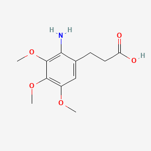 molecular formula C12H17NO5 B11820624 3-(2-Amino-3,4,5-trimethoxyphenyl)propanoic acid 