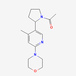 molecular formula C16H23N3O2 B11820645 1-(2-(4-Methyl-6-morpholinopyridin-3-yl)pyrrolidin-1-yl)ethanone 