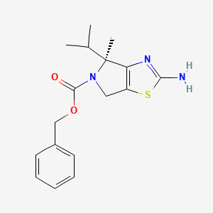 molecular formula C17H21N3O2S B11820747 (S)-Benzyl 2-amino-4-isopropyl-4-methyl-4H-pyrrolo[3,4-d]thiazole-5(6H)-carboxylate 