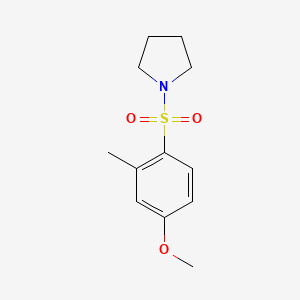 molecular formula C12H17NO3S B1182077 Methyl 3-methyl-4-(1-pyrrolidinylsulfonyl)phenyl ether 