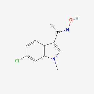 N-[1-(6-chloro-1-methyl-1h-indol-3-yl)ethylidene]hydroxylamine