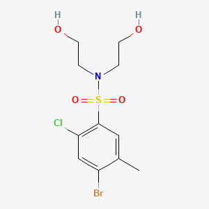 4-bromo-2-chloro-N,N-bis(2-hydroxyethyl)-5-methylbenzenesulfonamide