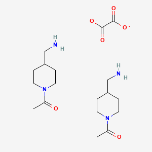 1-[4-(Aminomethyl)piperidin-1-yl]ethanone;oxalate