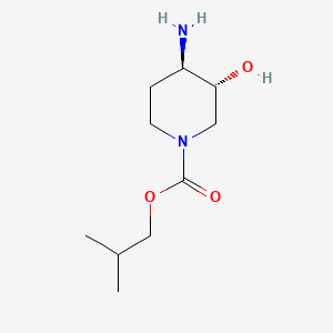 molecular formula C10H20N2O3 B11820869 2-methylpropyl (3R,4R)-4-amino-3-hydroxypiperidine-1-carboxylate 