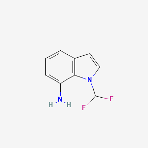 molecular formula C9H8F2N2 B11820882 1-(difluoromethyl)-1H-indol-7-amine 