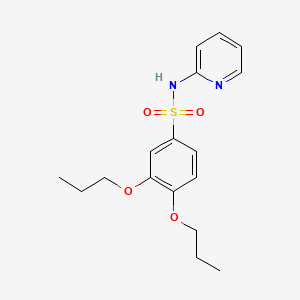 molecular formula C17H22N2O4S B1182090 3,4-dipropoxy-N-(2-pyridinyl)benzenesulfonamide 