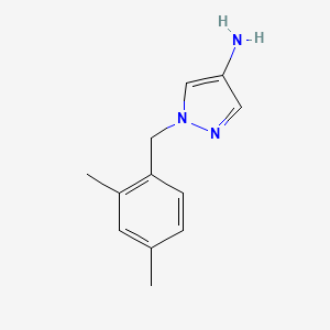 molecular formula C12H15N3 B11820918 1-[(2,4-Dimethylphenyl)methyl]-1H-pyrazol-4-amine 