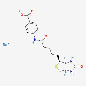 sodium;4-[5-[(3aS,4S,6aR)-2-oxo-1,3,3a,4,6,6a-hexahydrothieno[3,4-d]imidazol-4-yl]pentanoylamino]benzoic acid