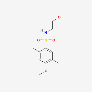 molecular formula C13H21NO4S B1182095 4-ethoxy-N-(2-methoxyethyl)-2,5-dimethylbenzenesulfonamide 