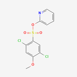 molecular formula C12H9Cl2NO4S B1182100 2-Pyridinyl 2,5-dichloro-4-methoxybenzenesulfonate 