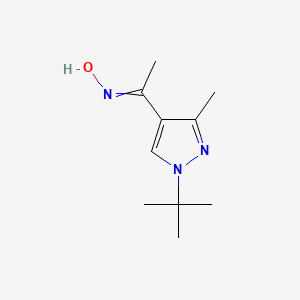 N-[1-(1-tert-butyl-3-methylpyrazol-4-yl)ethylidene]hydroxylamine