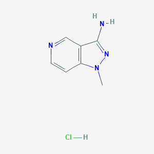 molecular formula C7H9ClN4 B11821068 1-methyl-1H-pyrazolo[4,3-c]pyridin-3-amine hydrochloride 