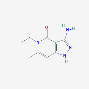 molecular formula C9H12N4O B11821081 3-amino-5-ethyl-6-methyl-1H,4H,5H-pyrazolo[4,3-c]pyridin-4-one 