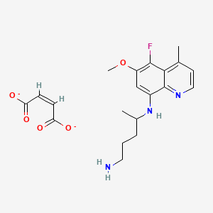 molecular formula C20H24FN3O5-2 B11821154 (Z)-but-2-enedioate;4-N-(5-fluoro-6-methoxy-4-methylquinolin-8-yl)pentane-1,4-diamine 