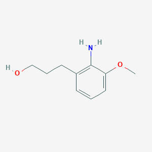 molecular formula C10H15NO2 B11821175 3-(2-Amino-3-methoxyphenyl)propan-1-ol 