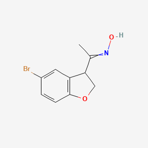 molecular formula C10H10BrNO2 B11821190 N-[1-(5-bromo-2,3-dihydro-1-benzofuran-3-yl)ethylidene]hydroxylamine 