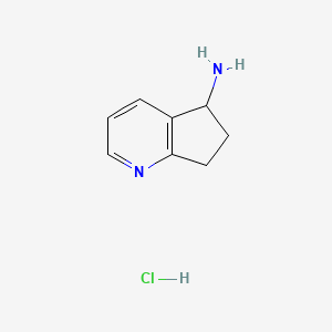 molecular formula C8H11ClN2 B11821251 6,7-Dihydro-5H-cyclopenta[b]pyridin-5-amine hydrochloride 