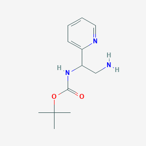 molecular formula C12H19N3O2 B11821263 Tert-butyl N-[2-amino-1-(pyridin-2-YL)ethyl]carbamate 