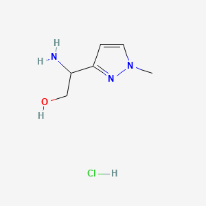 2-Amino-2-(1-methylpyrazol-3-yl)ethanol;hydrochloride