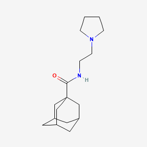 molecular formula C17H28N2O B1182128 N-[2-(1-pyrrolidinyl)ethyl]-1-adamantanecarboxamide 