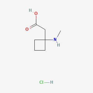 2-[1-(Methylamino)cyclobutyl]acetic acid;hydrochloride