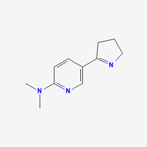 molecular formula C11H15N3 B11821371 5-(3,4-Dihydro-2H-pyrrol-5-yl)-N,N-dimethylpyridin-2-amine 