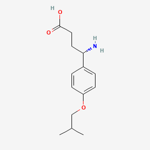 molecular formula C14H21NO3 B11821420 (4S)-4-amino-4-[4-(2-methylpropoxy)phenyl]butanoic acid 