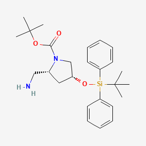 tert-butyl (2R,4R)-2-(aminomethyl)-4-[tert-butyl(diphenyl)silyl]oxypyrrolidine-1-carboxylate