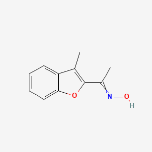 molecular formula C11H11NO2 B11821443 N-[1-(3-methyl-1-benzofuran-2-yl)ethylidene]hydroxylamine 