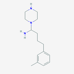 molecular formula C15H25N3 B11821462 1-Piperazinebutanamine, 4-(3-methylphenyl)- 