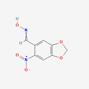 molecular formula C8H6N2O5 B11821476 N-[(6-nitro-1,3-benzodioxol-5-yl)methylidene]hydroxylamine 