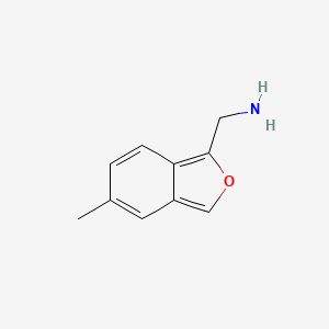 molecular formula C10H11NO B11821550 2-Benzofuranmethanamine, 5-methyl- 