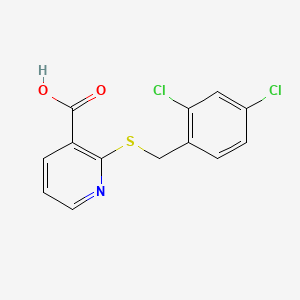 molecular formula C13H9Cl2NO2S B1182157 2-[(2,4-Dichlorobenzyl)sulfanyl]nicotinic acid 