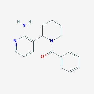 molecular formula C17H19N3O B11821576 (2-(2-Aminopyridin-3-yl)piperidin-1-yl)(phenyl)methanone 