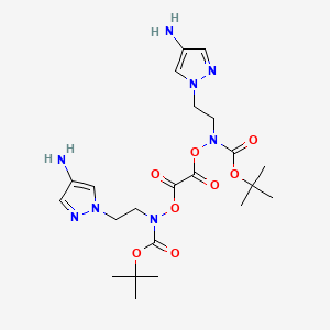 Bis[2-(4-aminopyrazol-1-yl)ethyl-[(2-methylpropan-2-yl)oxycarbonyl]amino] oxalate