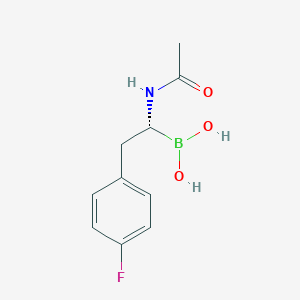 B118217 1-Acetamido-2-(4-fluorophenyl)ethane-1-boronic acid CAS No. 149982-17-2