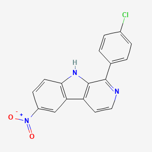 molecular formula C17H10ClN3O2 B1182174 1-(4-chlorophenyl)-6-nitro-9H-beta-carboline 