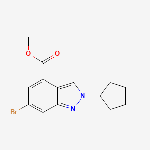 methyl 6-bromo-2-cyclopentyl-2H-indazole-4-carboxylate